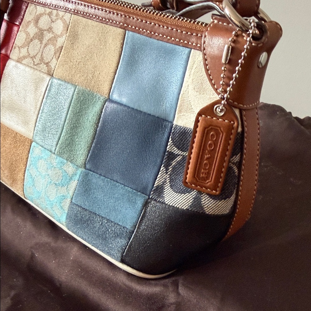 Patchwork Leather Shoulder Bag Coach! - image 3